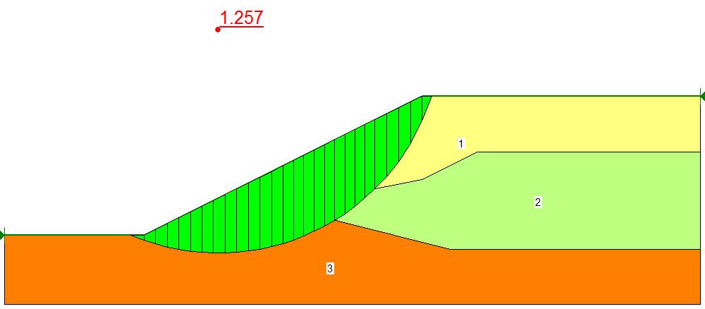 Fg. 6.27 Superfíce de deslzamento (Método de Janbu, exemplo 1.2 TALUDES_Mv1) Fg. 6.28 Superfíce de deslzamento (Método de Janbu, exemplo 1.