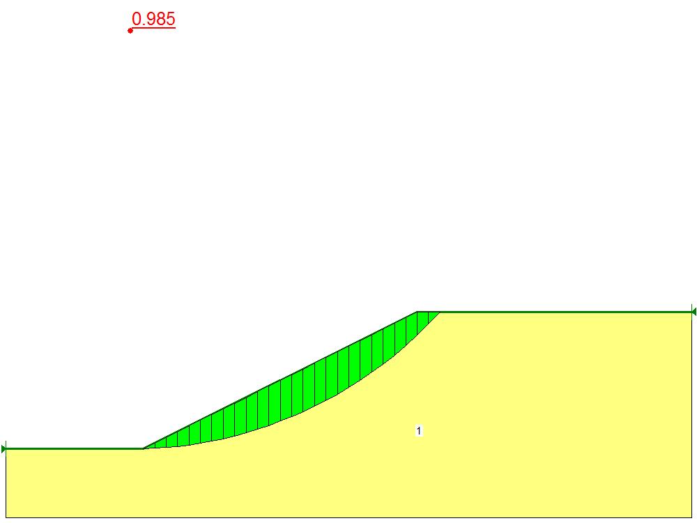 Fg. 6.3 Superfíce de deslzamento (Método de Spencer, exemplo 1.1 - Slope) Fg. 6.4 Superfíce de deslzamento (Método de Spencer, exemplo 1.