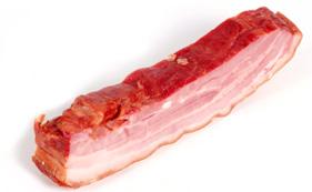 curada tiras Cured pork belly slices Lardon de porc tranches +-