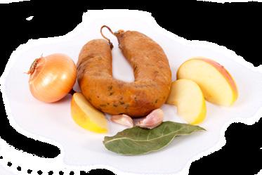 ail avec viande de gibier Alheira com maçã Bread and garlic sausage with apple Saucisse assaisonée à l