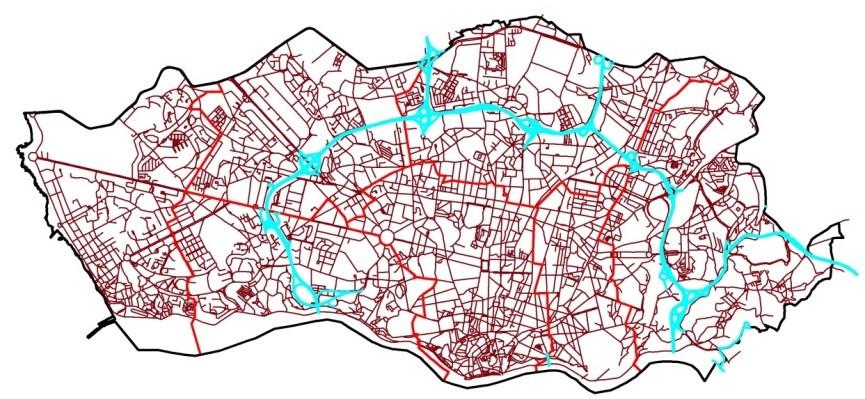 Com vista à construção do mapa de enquadramento (Figura 1), obteve-se também o primeiro nível dos limites administrativos do estado espanhol através da página web DIVA-GIS.