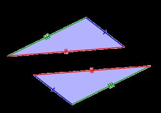 CONSTRUÇÃO DE TRIÂNGULOS CRITÉRIOS DE IGUALDADE DE TRIÂNGULOS Construção de triângulos Para construir um triângulo basta conhecer: os três lados; dois lados e o ângulo por eles formado; um lado e os