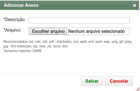 Ao preencher o formulário com os dados necessários, clique em Salvar ( para salvar, ou clique em Cancelar ( clicando em Voltar ( ). ) ) para cancelá-lo. Se desejar pode voltar 2.