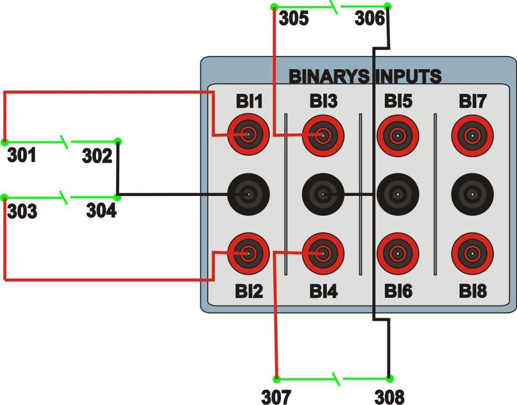 1.3 Entradas Binárias Ligue as entradas binárias do CE-6006 às saídas binárias do relé.