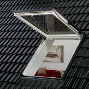O manípulo de abertura, colocado na parte superior da janela, é usado para operar a janela e também permitir a ventilação com a janela fechada. Para telhados com inclinação entre 1 90 graus.