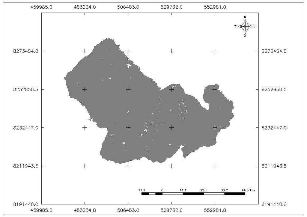 Figura 7: Aplicação dos intervalos dos índices de vegetação associado à imagem de temperatura da superfície. 4.