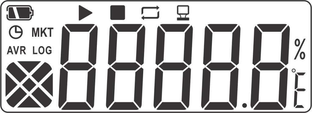 VISOR LCD 1 2 3 4 5 6 7 8 9 10 1 - Indicação do modo Timing ativo (Ver: 4-INSTRUÇÕES DE OPERAÇÃO>CONFIGURAÇÃO DO DATALOGGER>ítem 8) 2 - Indicação da carga da bateria 3 - Indicadores de visualização