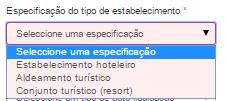 1 2 3 4 5 1. Designação Indique o nome do estabelecimento a registar. 2. Tipo de unidade/estabelecimento escolha: a.