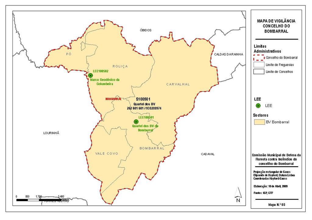 Figura 11 Mapa de Vigilância do concelho do Bombarral 5.
