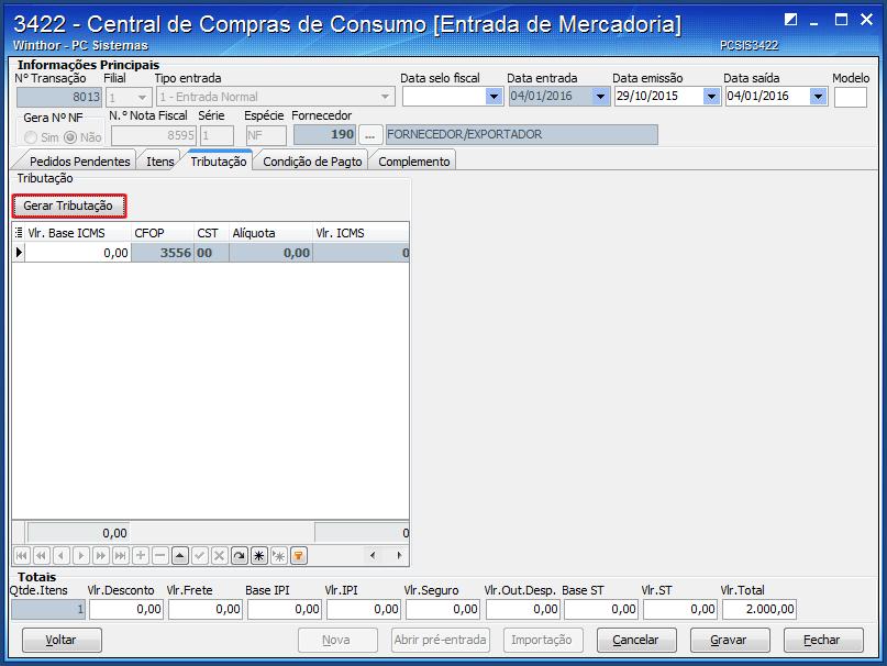 5.8 Acesse a aba Itens para conferir os dados e alterar alguma informação, caso seja necessário; 5.