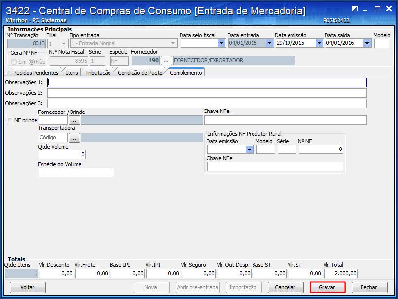 5.10 Acesse a aba Condição de Pagto e clique o botão Gerar Pagto.