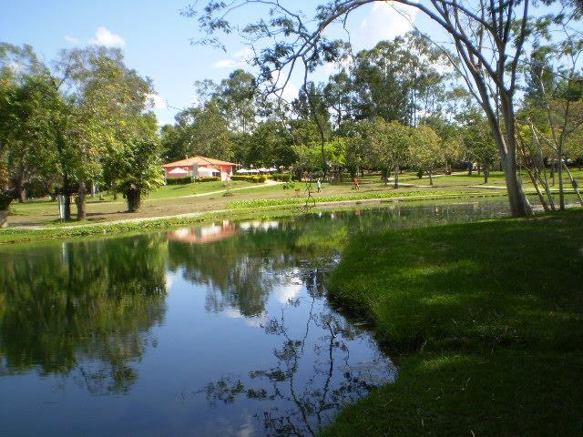 A lagoa, sim. A lagoa é grande e calma também.