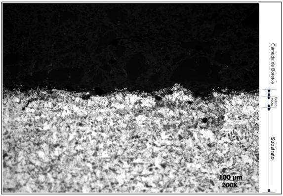 39 Figura 19: Micrografia por MO, amostra tratada