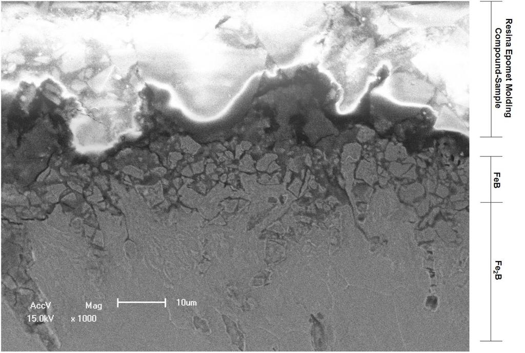 48 Figura 33: Micrografia por MEV com magnificação de 1000X. Amostra: B_900ºC_180min.