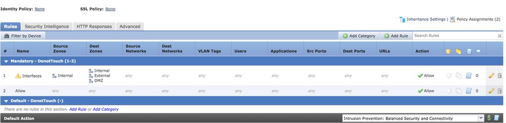 268438531 allow any any any any any any any any (log dcforward flowstart)<-----allow Access Rule 268434432 allow any any any any any any any any (log dcforward flowstart) (ipspolicy 17)<-------