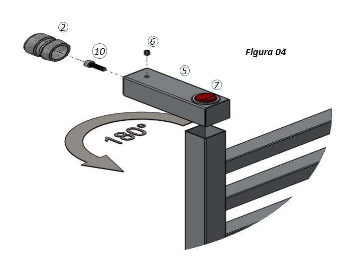 10.2 Ilustração para troca de lado da saída do cabo elétrico dos modelos Luxo/ Top Siga a ordem abaixo: 1) Antes de instalar o toalheiro na parede, afrouxe o ( item 10 ) da Fig.