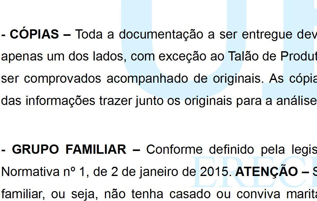 a comprovação de endereço.