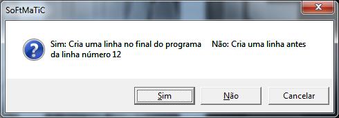 cursor está na linha 12): Para cancelar a operação deve-se pressionar o botão Cancelar. IMPORTAR DADOS Este botão é utilizado para importar um plano de corte proveniente de um otimizador de corte.