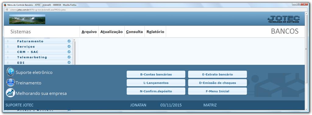 Pode se efetuar lançamentos dos cheques para atender o pagamento ou o recebimento de várias contas, podendo ser também, vários cheques para atender uma conta.