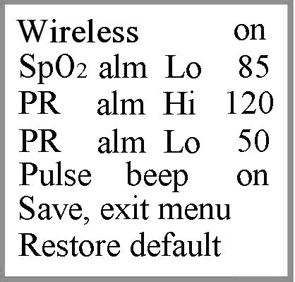 80 3.3 Tela de Menu Figura 5 Tela de Menu Pressionar por longo tempo o botão de vizualização para entrar na tela de menu Descrição da tela de menu: Wireless : o botão on-off do wireless.