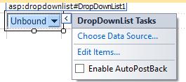 DropDownList Exemplo: Crie um projeto novo, insira um webform.