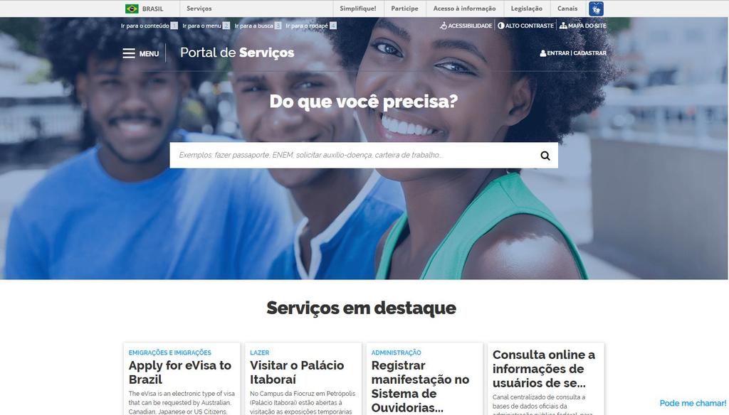 I. Apresentação O presente documento se trata de manual para a solicitação de serviços públicos por meio do Portal de Serviços disponibilizado pelo