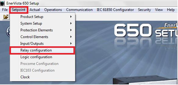 3.3 Relay Configuration Nessa parte será feito o direcionamento das saídas binárias do relé.