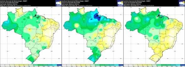 28/01/2019 Precipitação total Anomalia da precipitação Anomalia da temperatura máxima média Fonte: Inmet.