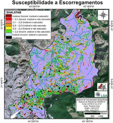 Risco foi a terceira com maior área, cerca de 4,87 km2 ou 25,25% da área total da bacia do Córrego do Yung e se estende pelas porções mais planas do terreno com até 20% de declividade.