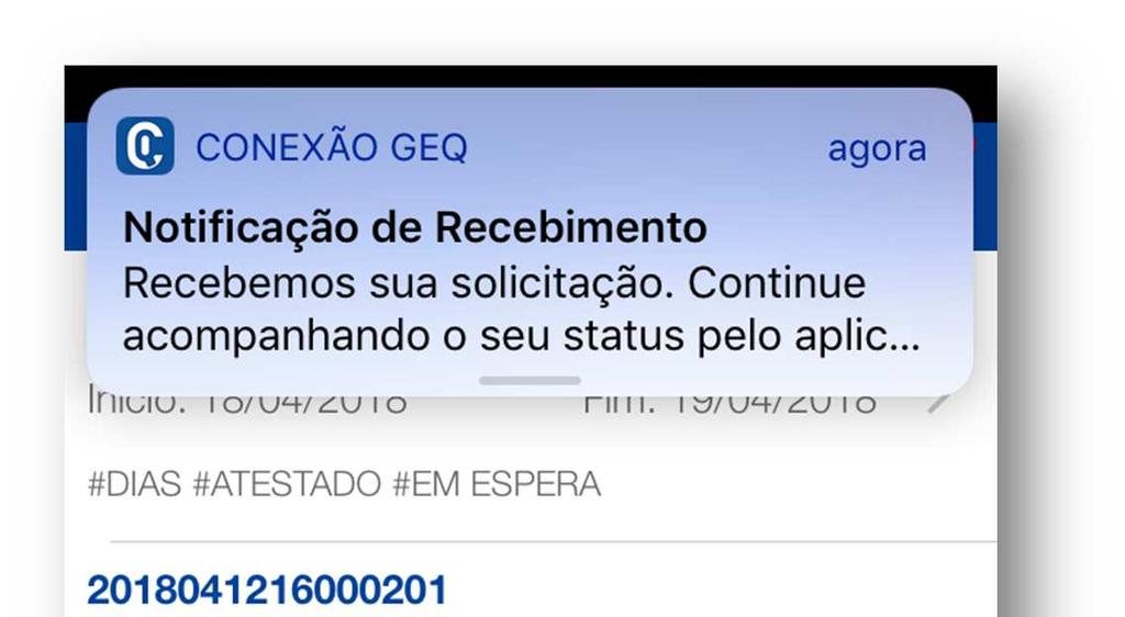 Notificações As notificações serão