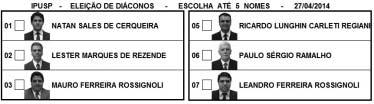 ELEIÇÃO DIACONAL Hoje está reunida a Assembleia Geral Extraordinária da Igreja para eleição de até 5 (cinco) Diáconos. Eis alguns detalhes importantes: 1.