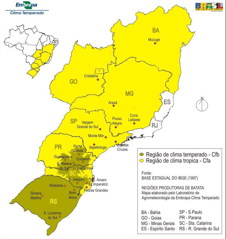 REDE DE MELHORAMENTO DE BATATA DA EMBRAPA E PARCEIROS ABBA Embrapa Canoinhas Odone Embrapa Hortaliças Embrapa Clima Temperado UFSM Iapar Epagri