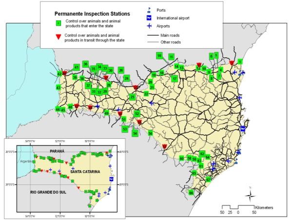 Estratégia 10 - Ações regionalizadas Santa Catarina Zona livre de febre aftosa sem vacinação reconhecida