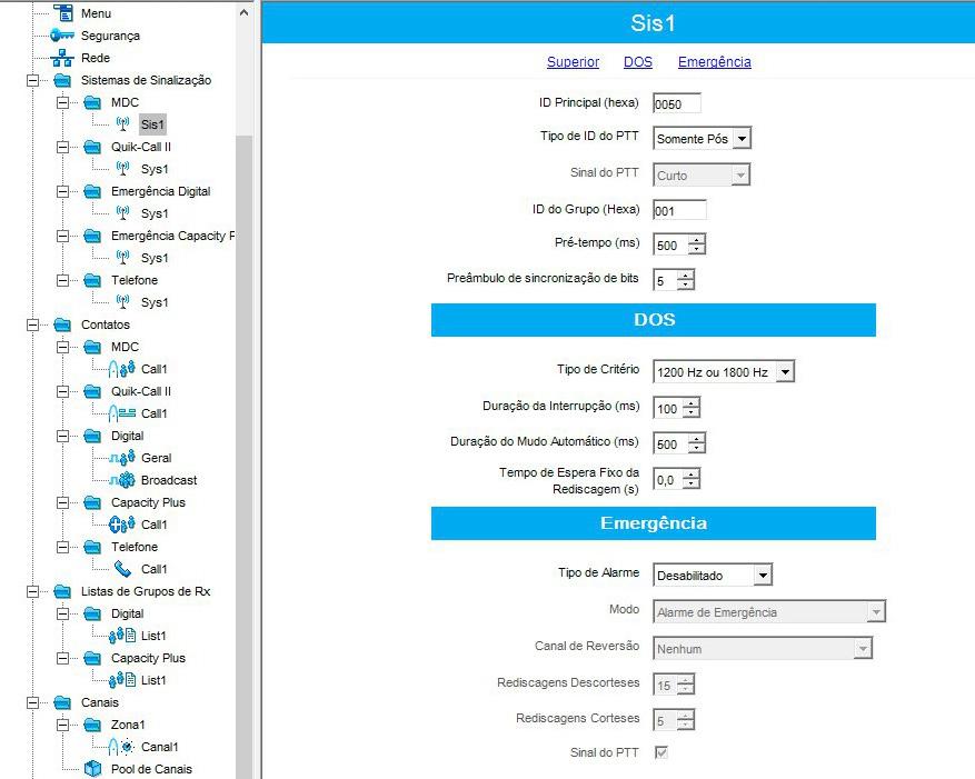 2.2 Configurações exclusivas dos demais rádios digitais da rede ID do Rádio: Defina e anote um ID individual para cada rádio.