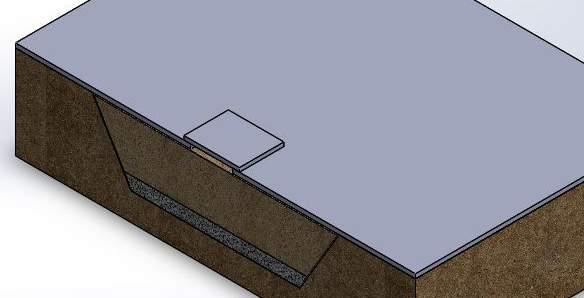 Laje de fechamento: neste caso, após a preparação das camadas de cascalho e areia, conforme item a, posicione a cisterna e acima desta construa uma laje de fechamento de acordo com as especificações