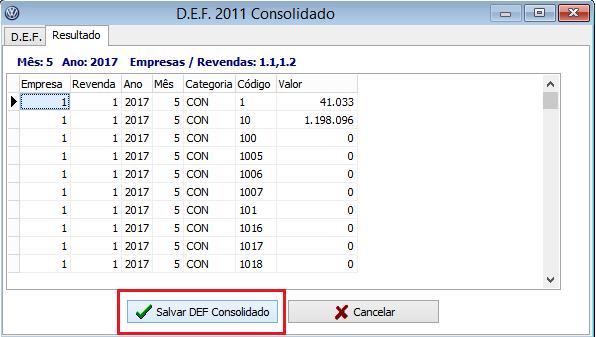 Em seguida, será necessário realizar a consistência dos saldos para