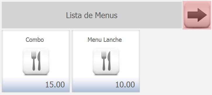 2: Criar um botão com a Função MENU. Se não indicar nenhum parâmetro, ele abrirá a janela listando todos os Menus / Combos do sistema.