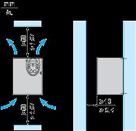 Clearance Depending on the conditions in which the drive is to be used, its installation will require certain precautions and the use of appropriate accessories.