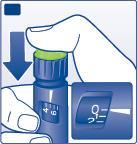 Ao girar o seletor, cuidado para não pressionar o botão injetor, pois a insulina poderá sair. Uma dose maior do que o número de unidades disponíveis no carpule não pode ser selecionada.