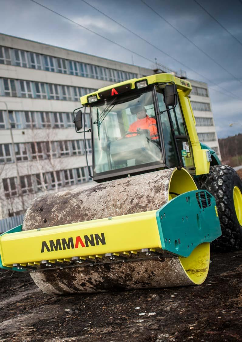 Os compactadores de solos da Ammann fornecem potência de