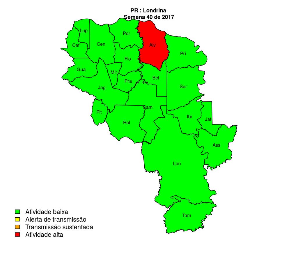 Regional Londrina Desde o início do ano, 3069 casos de dengue foram registrados na Regional de Saúde, sendo 36 na última semana.