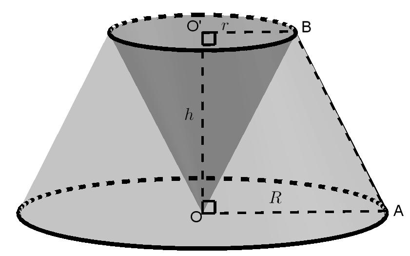 Logo, a área total do cone é Vcone = = cm.