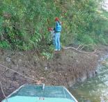 de águas baixas, no qual os processos erosivos ocorreram longe da área com os pinos de referência.