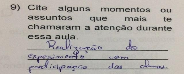 Figura 21 Comentário: Toda a aula foi boa, interessante, dinâmica e deu para entender