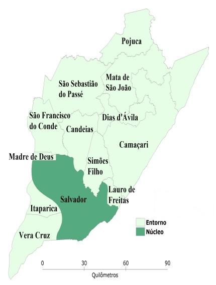 Portanto, constata-se maior dispersão populacional entre Recife e o seu entorno, possivelmente por possuir a menor área entre as capitais (218,4 km 2 ).