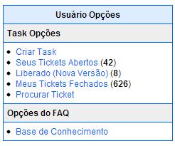 Na tela inicial trará o Menu de Opções, Anúncios e contato para "Suporte Técnico. Abertura de Help 5.