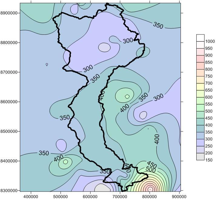 DEFINIÇÃO DA PRECIPITAÇÃO MÁXIMA PROVÁVEL Isoietas de