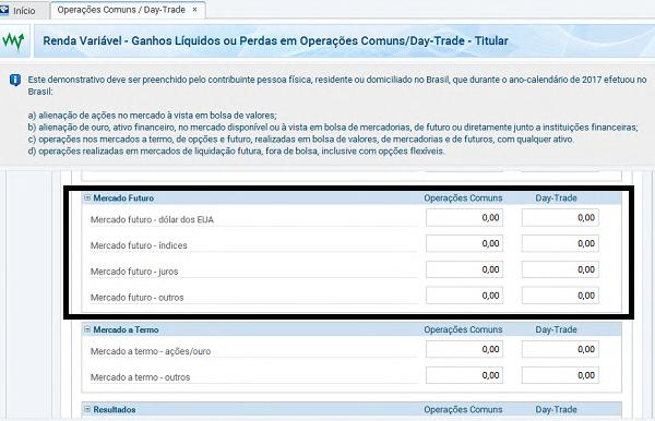 4. BMF Vamos falar agora sobre mercados futuros. Essas operações são separadas entre Day- Trade e Comum. Para Day-Trade a alíquota é de 20%, e para Comum é de 15%.