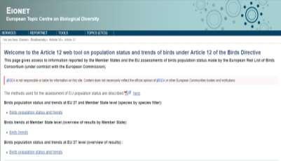 eu/# Avaliação da Diretiva Aves a nível da EU: o https://bd.eionet.europa.