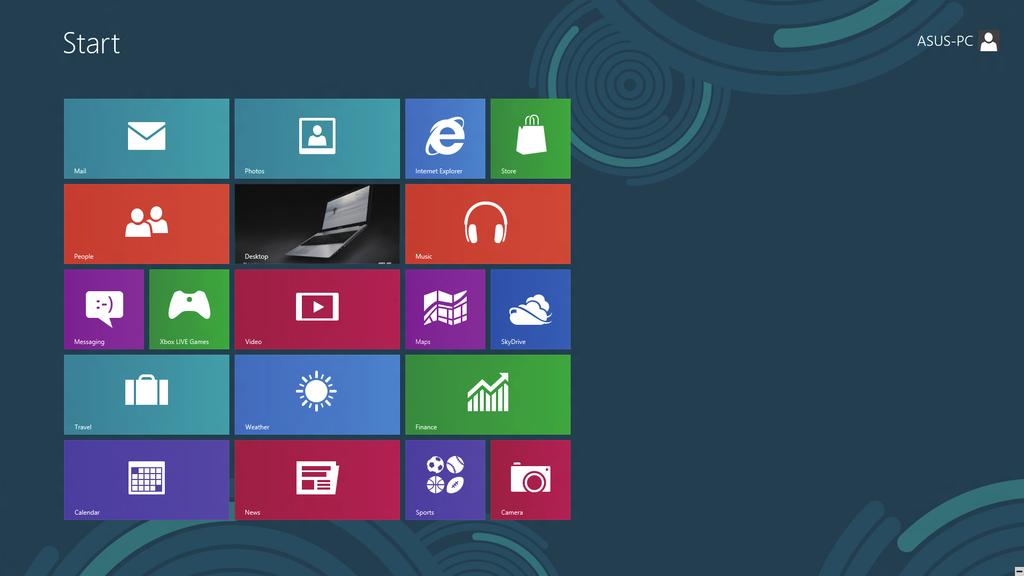 IU Windows O Windows 8 possui uma interface do utilizador (IU) baseada em mosaicos que lhe permite organizar e aceder facilmente às aplicações Windows a partir do Ecrã Inicial.